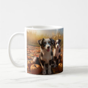 Mug Australian Shepherd Puppy Citrouille de plaisir d'