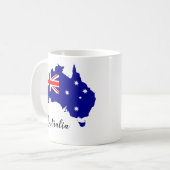 Mug Australie Carte du drapeau australien Aussie (Devant gauche)