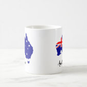 Mug Australie Carte du drapeau australien Aussie (Centre)
