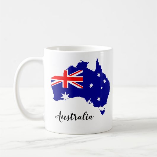 Mug Australie Carte du drapeau australien Aussie (Gauche)