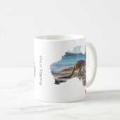 Mug Australie forme Kangaroo sur la plage photo (Devant droit)