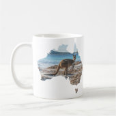 Mug Australie forme Kangaroo sur la plage photo (Gauche)