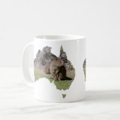 Mug Australie Forme Mignon Quokka Mangeant de l'Herbe (Devant gauche)