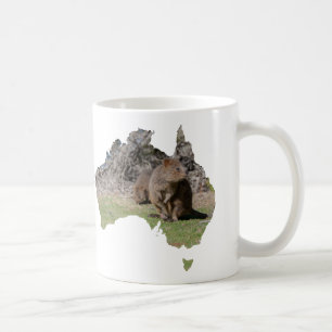 Mug Australie Forme Mignon Quokka Mangeant de l'Herbe