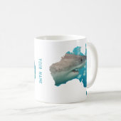 Mug Australie Grande forme du pays de requin blanc (Devant droit)