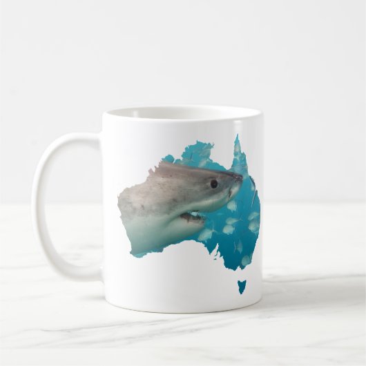 Mug Australie Grande forme du pays de requin blanc (Gauche)