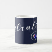 Mug Australie Heart Mug, Drapeau australien (Centre)