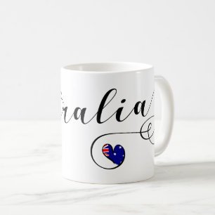 Mug Australie Heart Mug, Drapeau australien