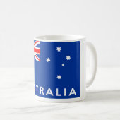 Mug australie symbole du drapeau du pays nom (Devant droit)