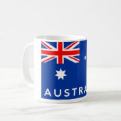 Mug australie symbole du drapeau du pays nom (Devant gauche)