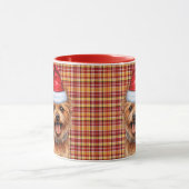 Mug Australie Terrier Dog Holiday Plaid Noël (Centre)