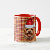Mug Australie Terrier Dog Holiday Plaid Noël (Devant droit)