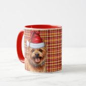 Mug Australie Terrier Dog Holiday Plaid Noël (Devant gauche)