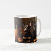 Mug Australien Kelpie Puppy Citrouille de plaisir d'au (Devant droit)