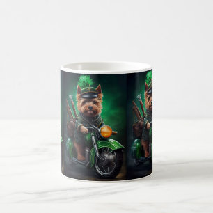 Mug Australien Terrier conduite vélo St. Patrick's Day