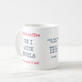 Mug Auteur J'écris des livres Texte drôle (Devant gauche)