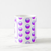 Mug Auteur Monogramme Vibrant Purple Polka Point initi (Centre)
