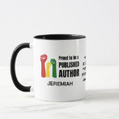 Mug Auteur publié personnalisé chrétien fier NOIR (Gauche)