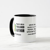 Mug Auteur publié personnalisé chrétien fier NOIR (Devant gauche)