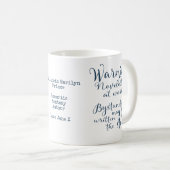 Mug Auteur Romancier Au Travail Typographie (Devant droit)