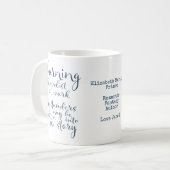 Mug Auteur Romancier Au Travail Typographie (Devant gauche)