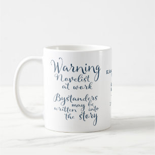 Mug Auteur Romancier Au Travail Typographie