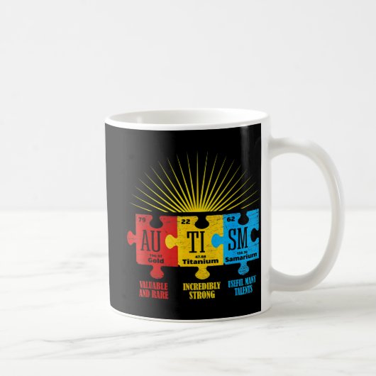 Mug Autism Aware Puzzle Chemical Element (Droite)