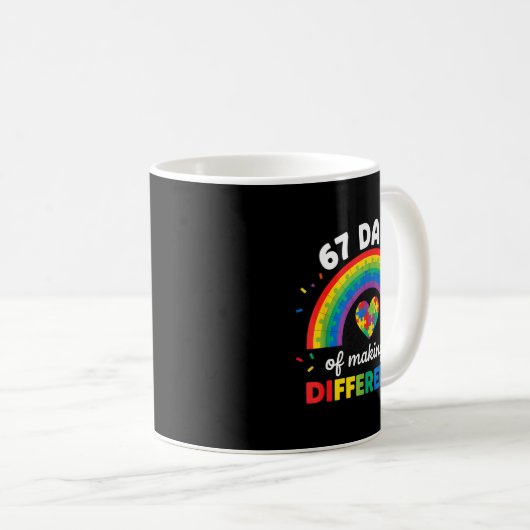 Mug Autism Awareness 67 Days Of Making A Difference 6  (Devant droit)