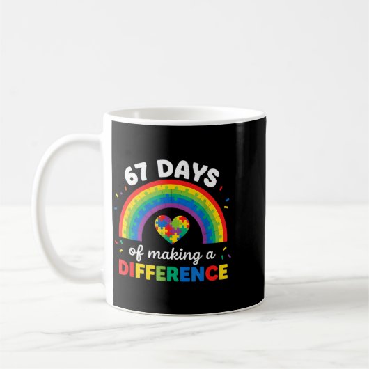 Mug Autism Awareness 67 Days Of Making A Difference 6  (Gauche)