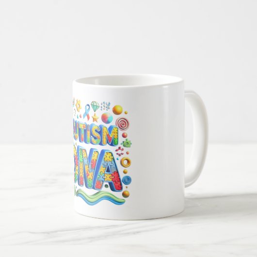 Mug Autism Diva Classic Mug, 11 oz (Devant droit)