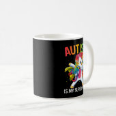Mug Autism Is My Superpower Dabbing Unicorn  (Devant droit)