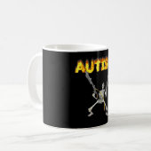 Mug Autism Skeleton drôle Bizarrement Spécifique Mème (Devant gauche)