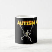 Mug Autism Skeleton drôle Bizarrement Spécifique Mème (Centre)