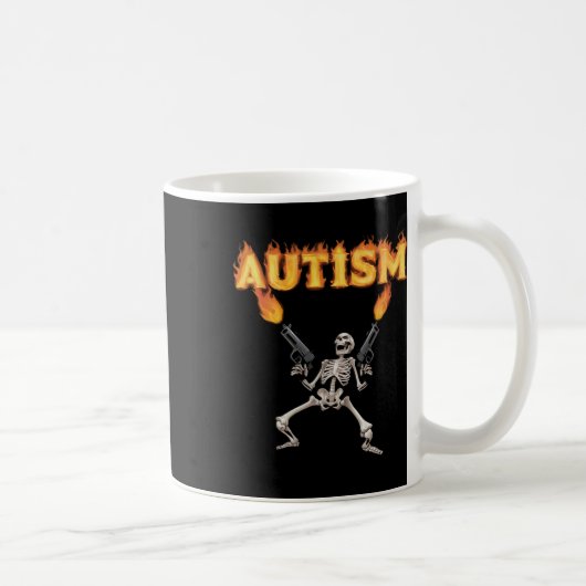 Mug Autism Skeleton drôle Odly Spécifique Dank Meme (Droite)