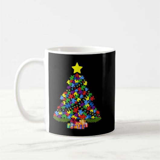 Mug Autisme Arbre Noël T Sensibilisation sur l'autisme (Gauche)