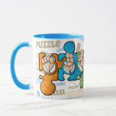 Mug Autisme avec les doigts (Gauche)
