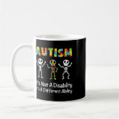 Mug Autisme Capacité différente Skull Skeleton Neurodi (Gauche)