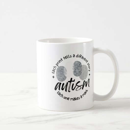 Mug Autisme D'Empreinte Chaque Impression Raconte Une (Droite)
