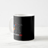 Mug Autisme Enseignant Dinosaure Enseignant Saurus Rex (Devant gauche)
