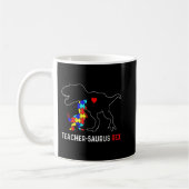 Mug Autisme Enseignant Dinosaure Enseignant Saurus Rex (Gauche)