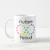 Mug Autisme Fière Neurodiversité Acceptation Arc-en-ci (Gauche)