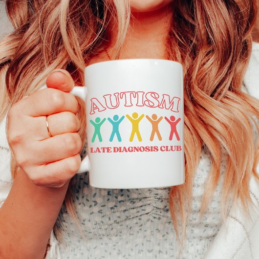 Mug Autisme Late Diagnostics Club, Funny Neurodiversit