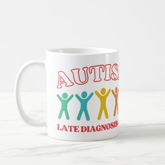 Mug Autisme Late Diagnostics Club, Funny Neurodiversit (Gauche)