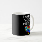 Mug Autisme Maman Chemise Je suis sa voix Citation Sen (Devant droit)