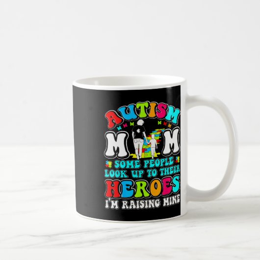 Mug Autisme Maman Élever Héros Mère Fils Autisme Lauré (Droite)