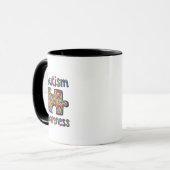 Mug Autisme Maman Puzzle Pièce Coquette Bow Ruban Auti (Devant gauche)