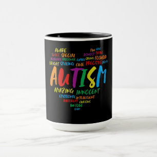 Mug AUTISME MOT CŒUR Sensibilisation à l'autisme