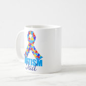 Mug Autisme Papa Blue Awareness Fête des pères de ruba (Devant gauche)