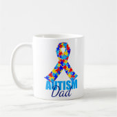 Mug Autisme Papa Blue Awareness Fête des pères de ruba (Gauche)