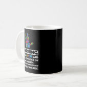 Mug Autisme Père Père Fils Fille Autistique Enfant Aut (Devant gauche)